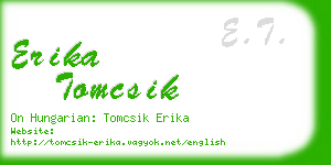 erika tomcsik business card